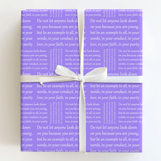 In Your Faith in Lilac - Wrapping Paper - Aspen & Arlo
