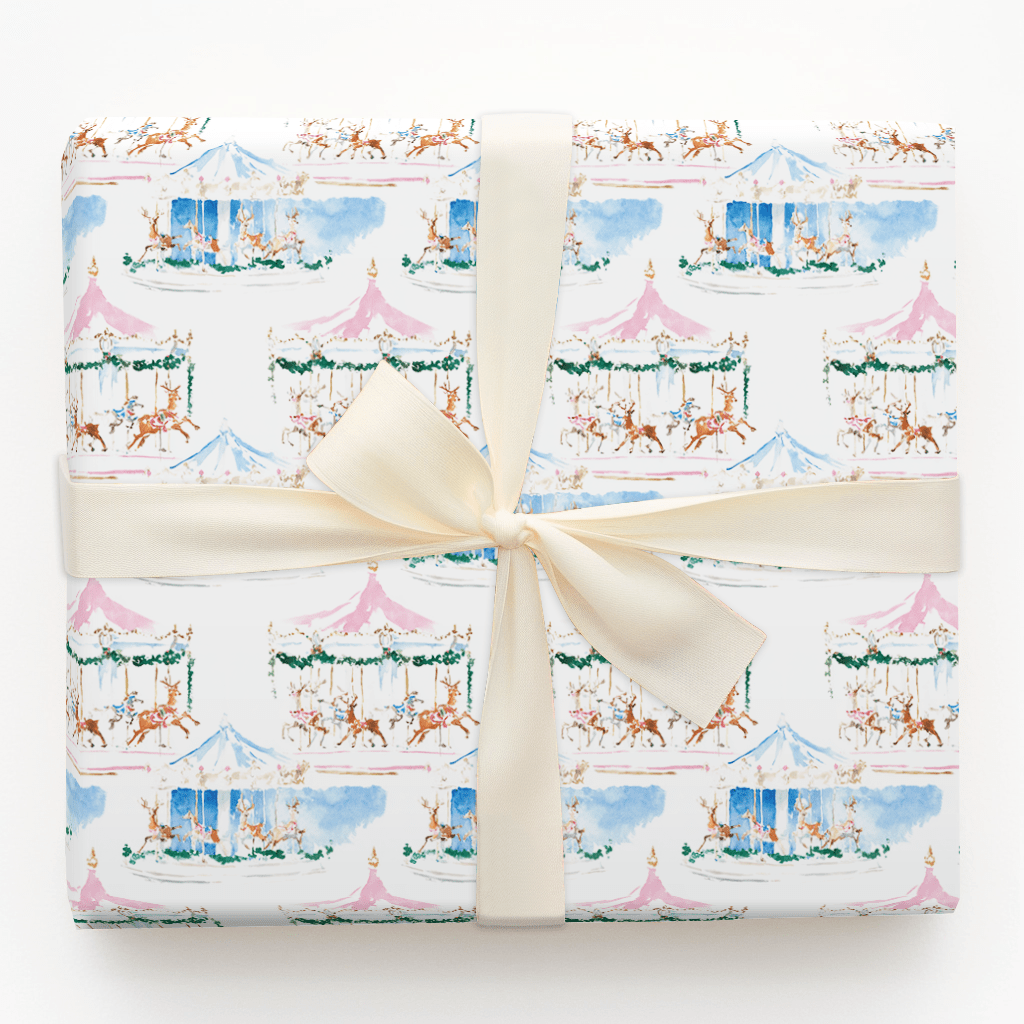 Candy Cane Carousel - Wrapping Paper - Aspen & Arlo