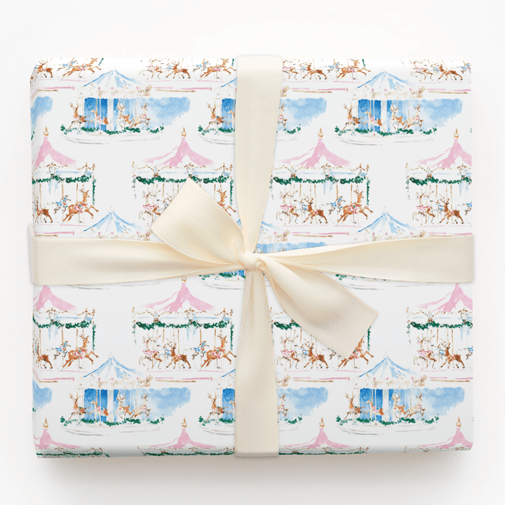 Candy Cane Carousel - Wrapping Paper - Aspen & Arlo