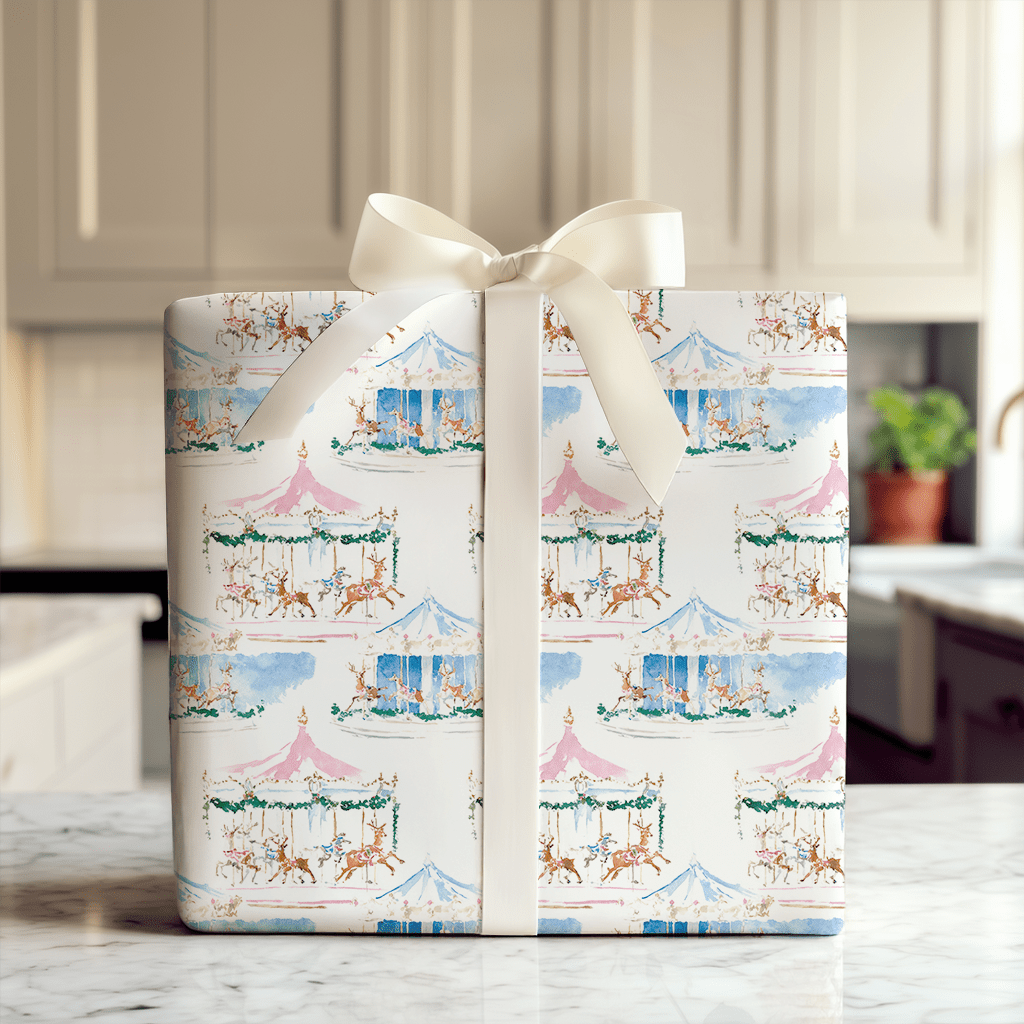 Candy Cane Carousel - Wrapping Paper - Aspen & Arlo