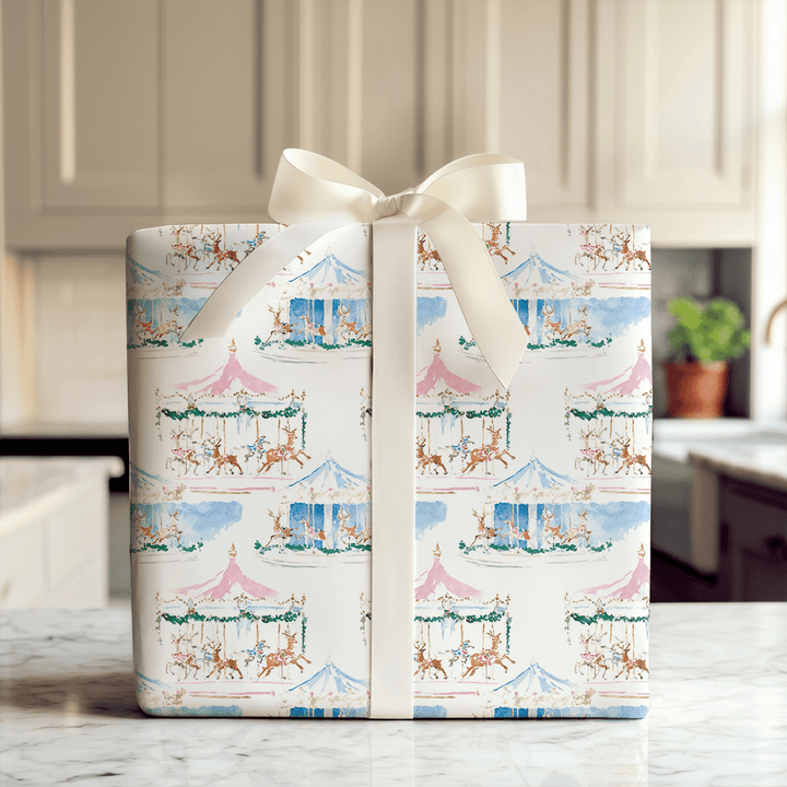 Candy Cane Carousel - Wrapping Paper - Aspen & Arlo