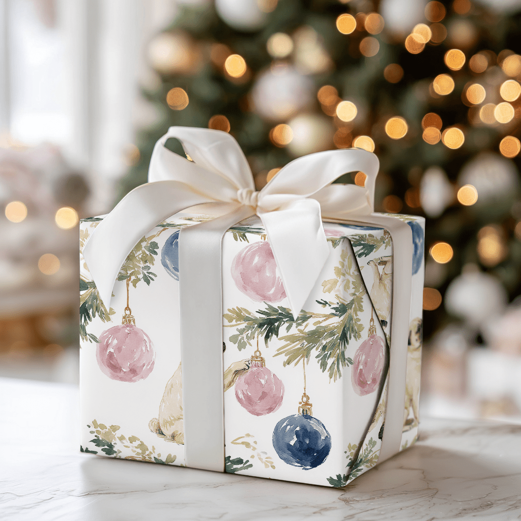 Festive Pug Life - Wrapping Paper - Aspen & Arlo