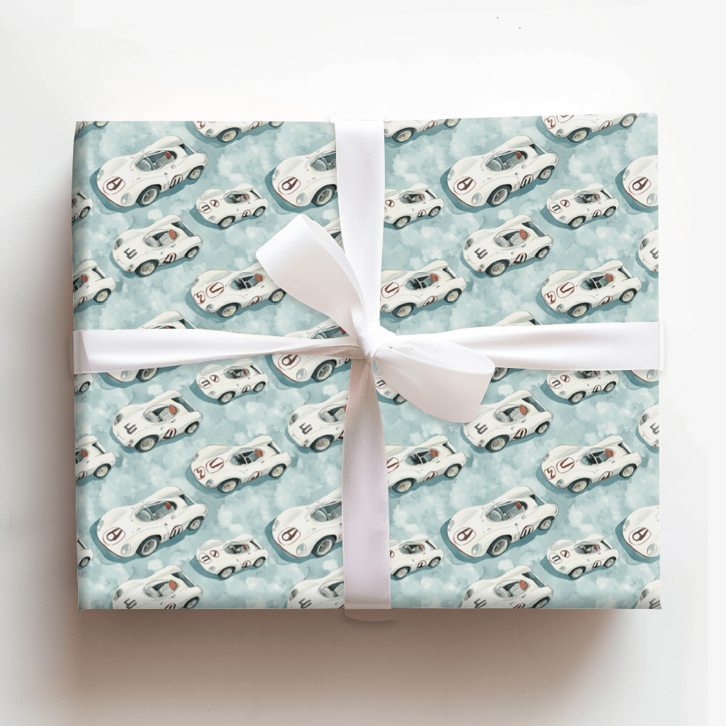 Finish Line Blues - Wrapping Paper - Aspen & Arlo