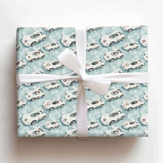 Finish Line Blues - Wrapping Paper - Aspen & Arlo