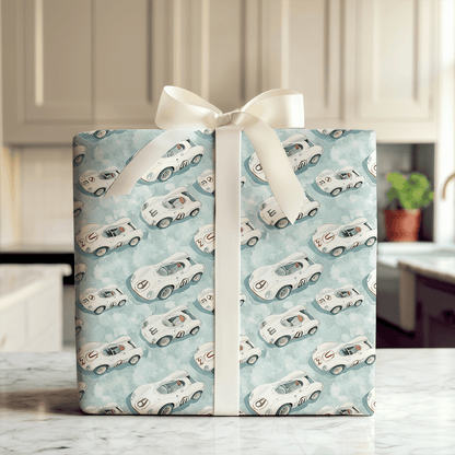 Finish Line Blues - Wrapping Paper - Aspen & Arlo