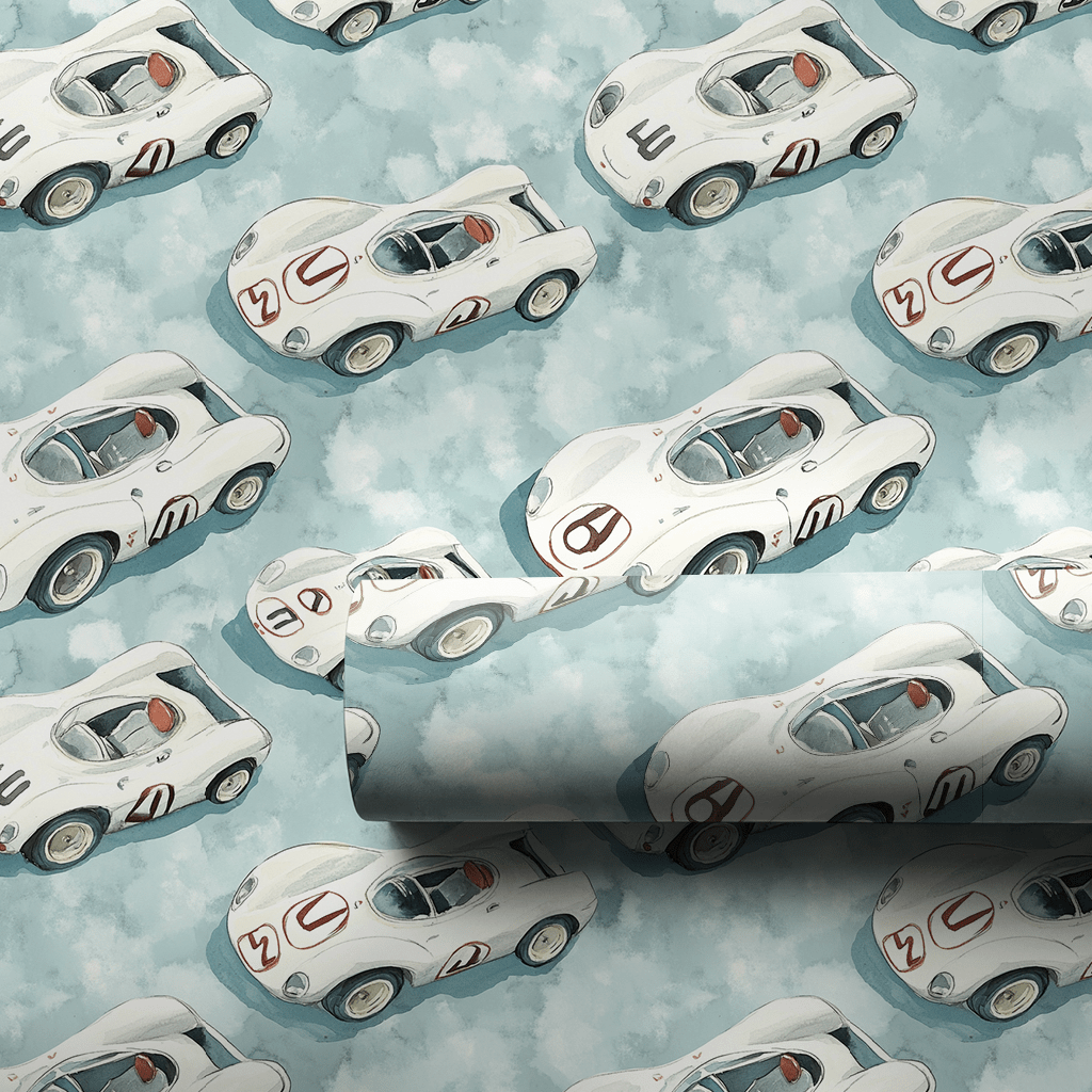 Finish Line Blues - Wrapping Paper - Aspen & Arlo