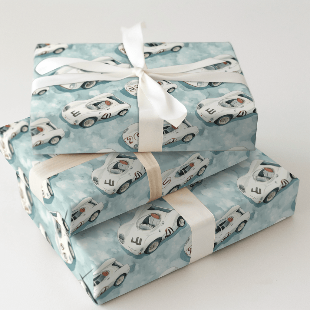 Finish Line Blues - Wrapping Paper - Aspen & Arlo