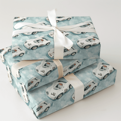 Finish Line Blues - Wrapping Paper - Aspen & Arlo