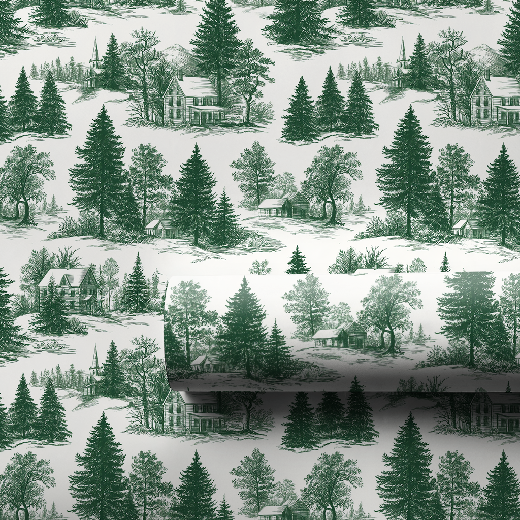 Snowy Farmhouse Toile