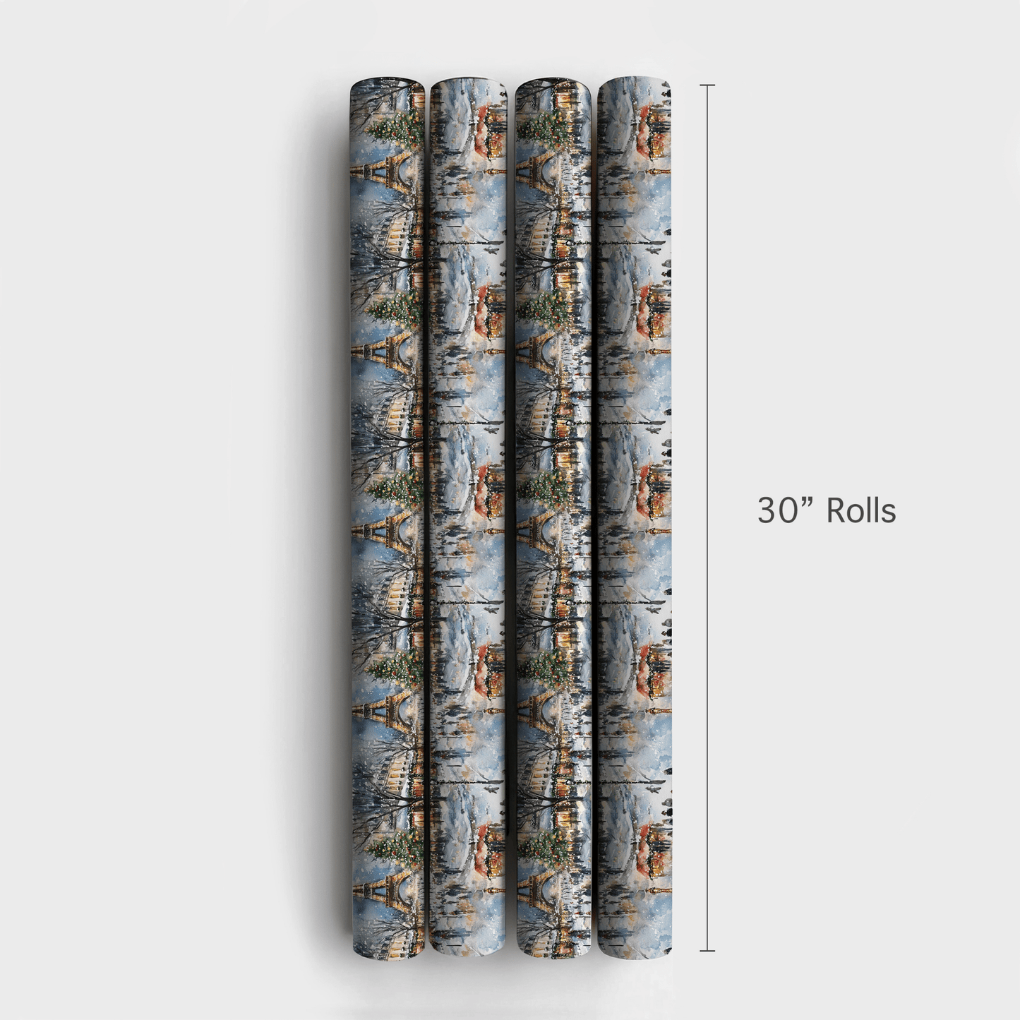 Paris Snow Celebration - Wrapping Paper - Aspen & Arlo