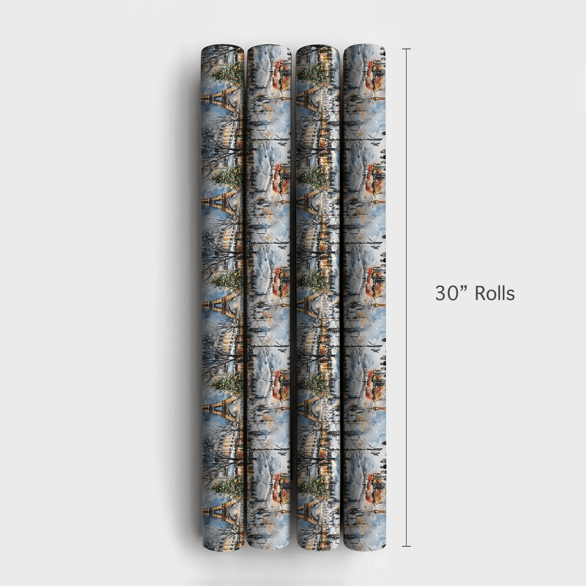 Paris Snow Celebration - Wrapping Paper - Aspen & Arlo