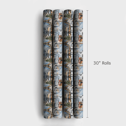 Paris Snow Celebration - Wrapping Paper - Aspen & Arlo