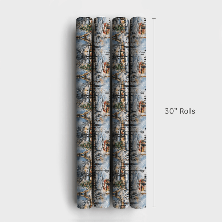 Paris Snow Celebration - Wrapping Paper - Aspen & Arlo