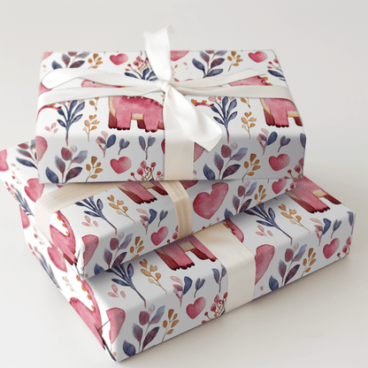 Roar for Love - Wrapping Paper - Aspen & Arlo