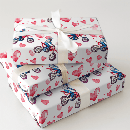 Two Wheels One Heart - Wrapping Paper - Aspen & Arlo
