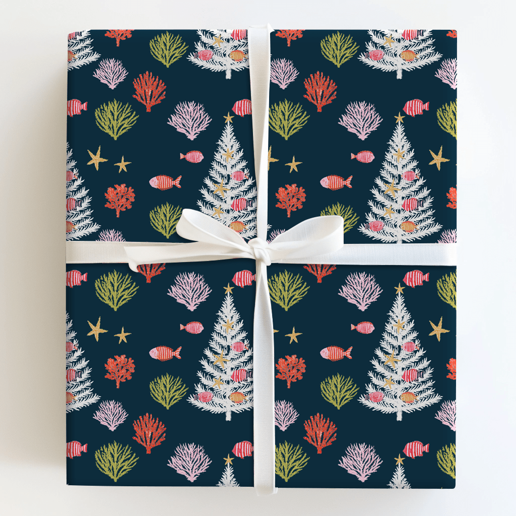 Christmas Coral - Wrapping Paper - Aspen & Arlo