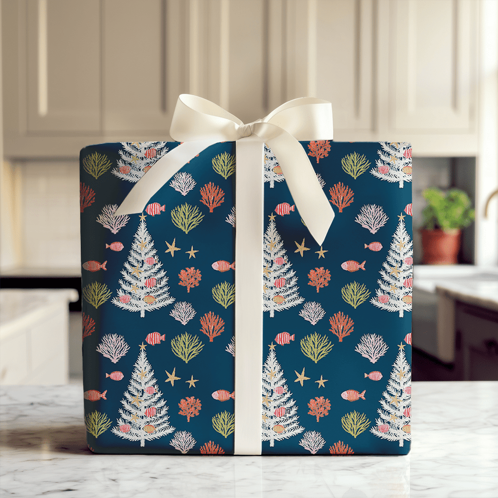 Christmas Coral - Wrapping Paper - Aspen & Arlo