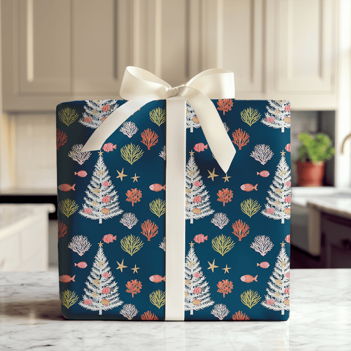Christmas Coral - Wrapping Paper - Aspen & Arlo