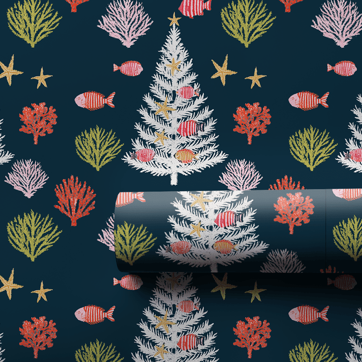 Christmas Coral - Wrapping Paper - Aspen & Arlo
