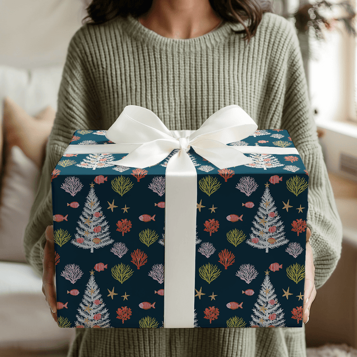 Christmas Coral - Wrapping Paper - Aspen & Arlo