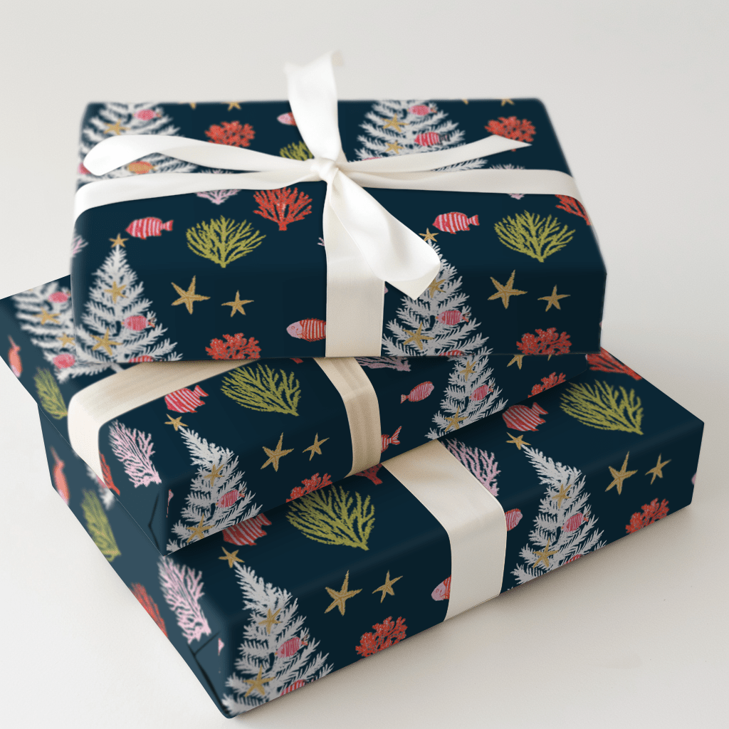 Christmas Coral - Wrapping Paper - Aspen & Arlo