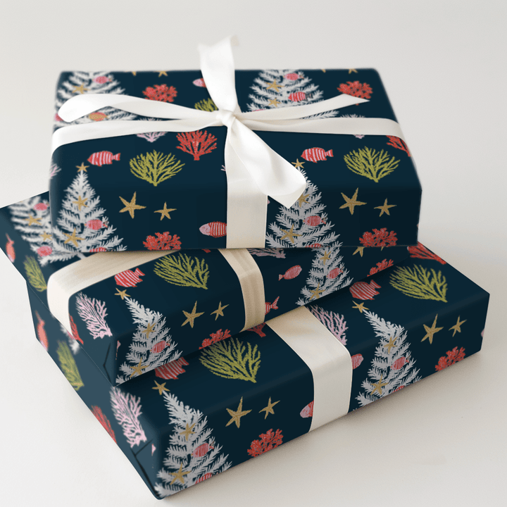 Christmas Coral - Wrapping Paper - Aspen & Arlo
