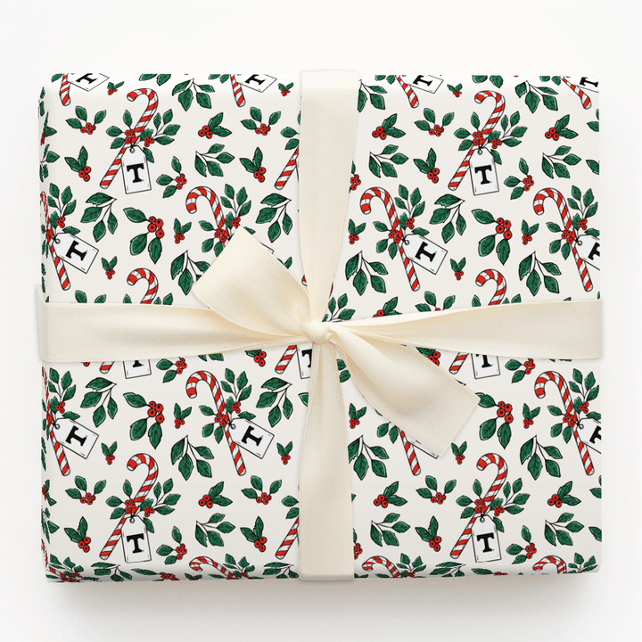 Peppermint Vols - Wrapping Paper - Aspen & Arlo