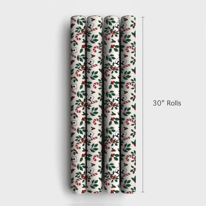 Peppermint Vols - Wrapping Paper - Aspen & Arlo