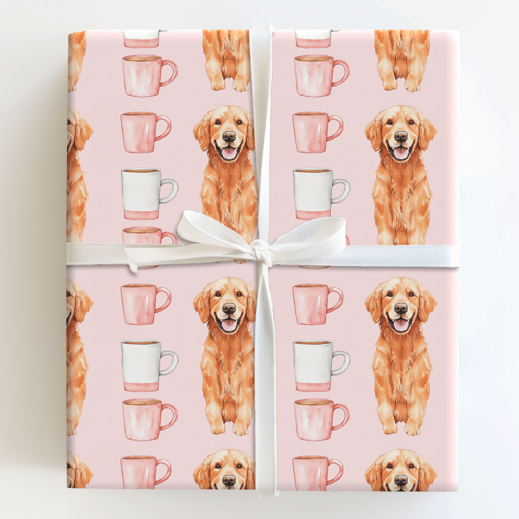 Coffee Day with the Red Golden - Wrapping Paper - Aspen & Arlo