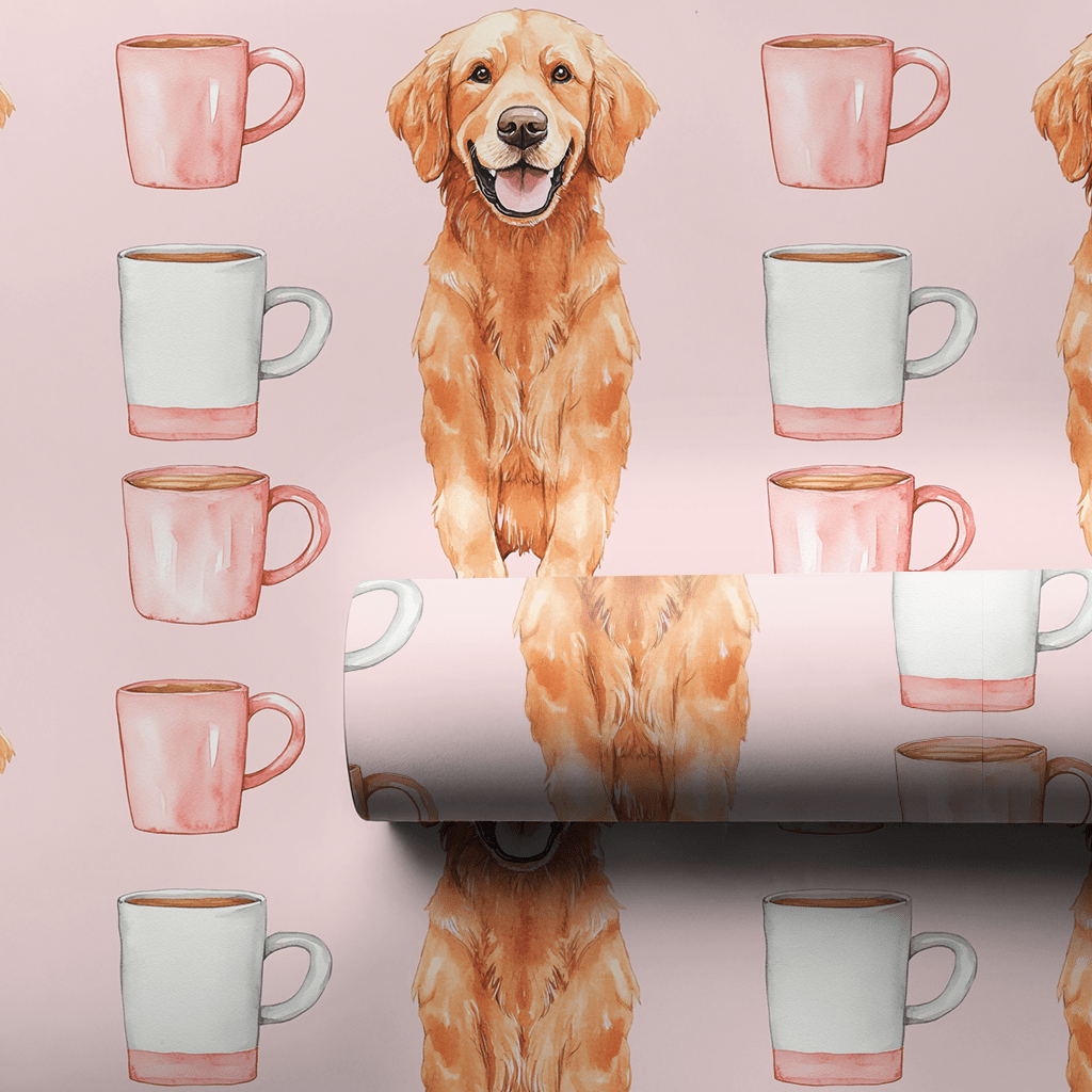 Coffee Day with the Red Golden - Wrapping Paper - Aspen & Arlo