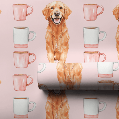 Coffee Day with the Red Golden - Wrapping Paper - Aspen & Arlo