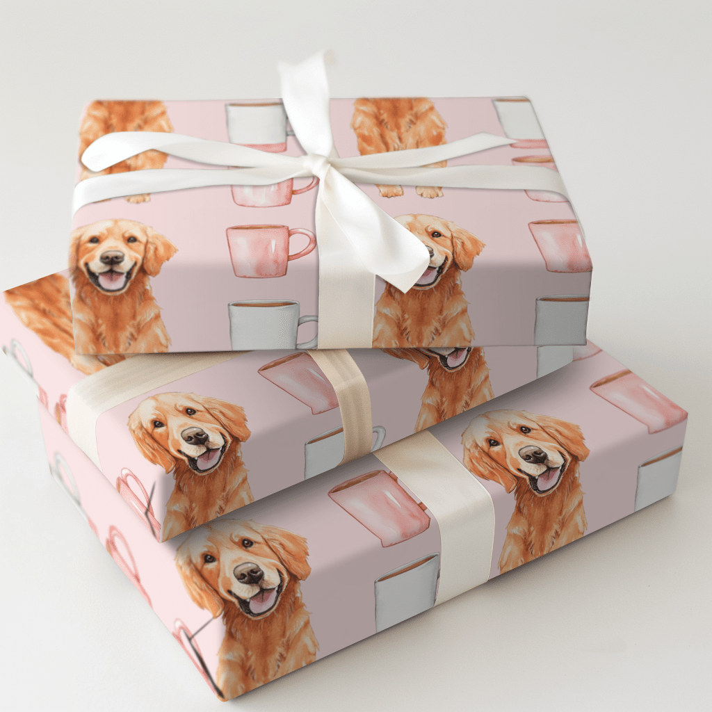 Coffee Day with the Red Golden - Wrapping Paper - Aspen & Arlo