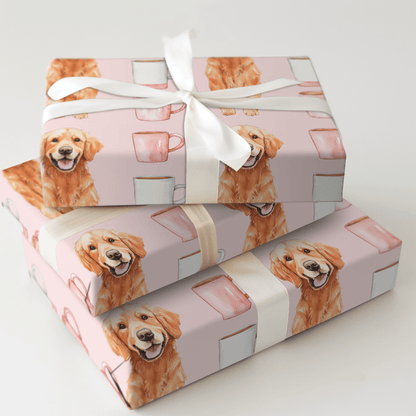 Coffee Day with the Red Golden - Wrapping Paper - Aspen & Arlo