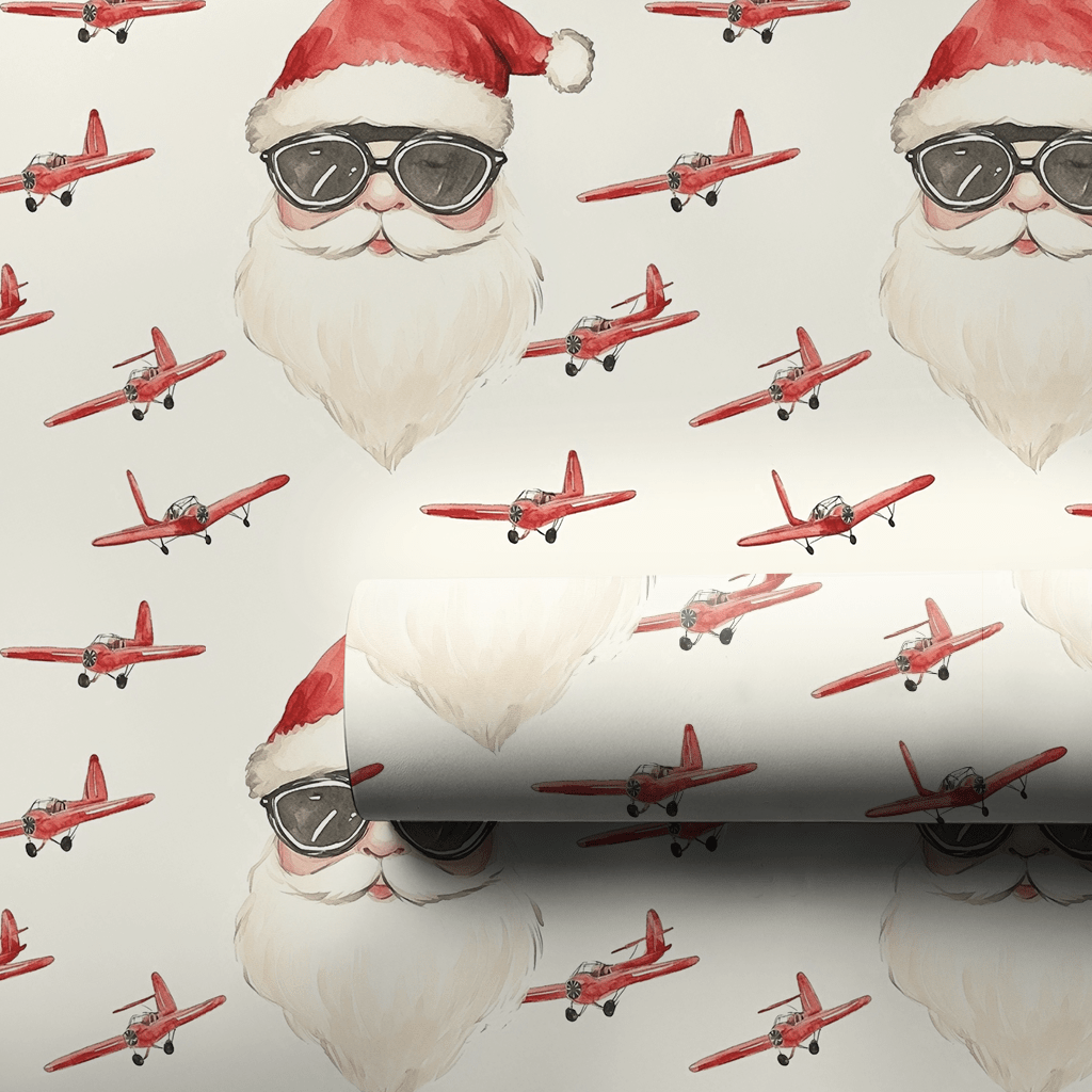 Flying Claus - Wrapping Paper - Aspen & Arlo