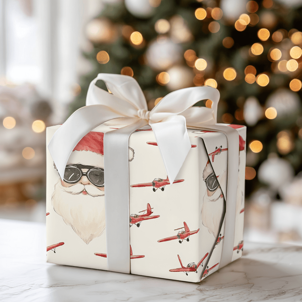 Flying Claus - Wrapping Paper - Aspen & Arlo
