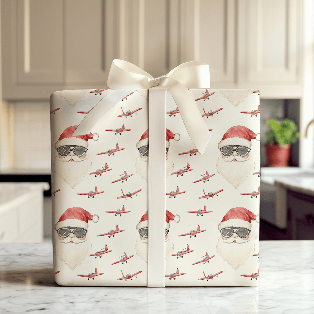 Flying Claus - Wrapping Paper - Aspen & Arlo