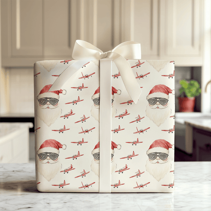 Flying Claus - Wrapping Paper - Aspen & Arlo