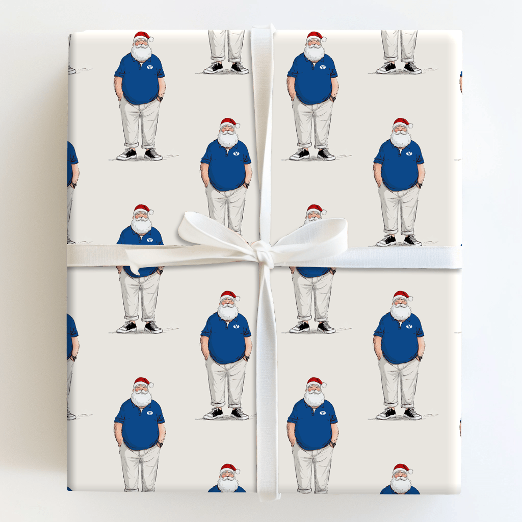 BYU Santa Polo - Wrapping Paper - Aspen & Arlo