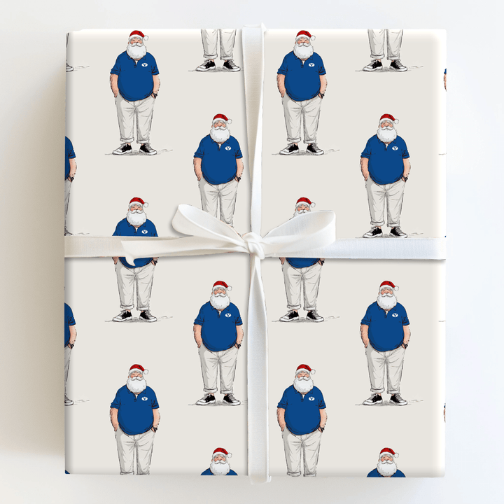 BYU Santa Polo - Wrapping Paper - Aspen & Arlo