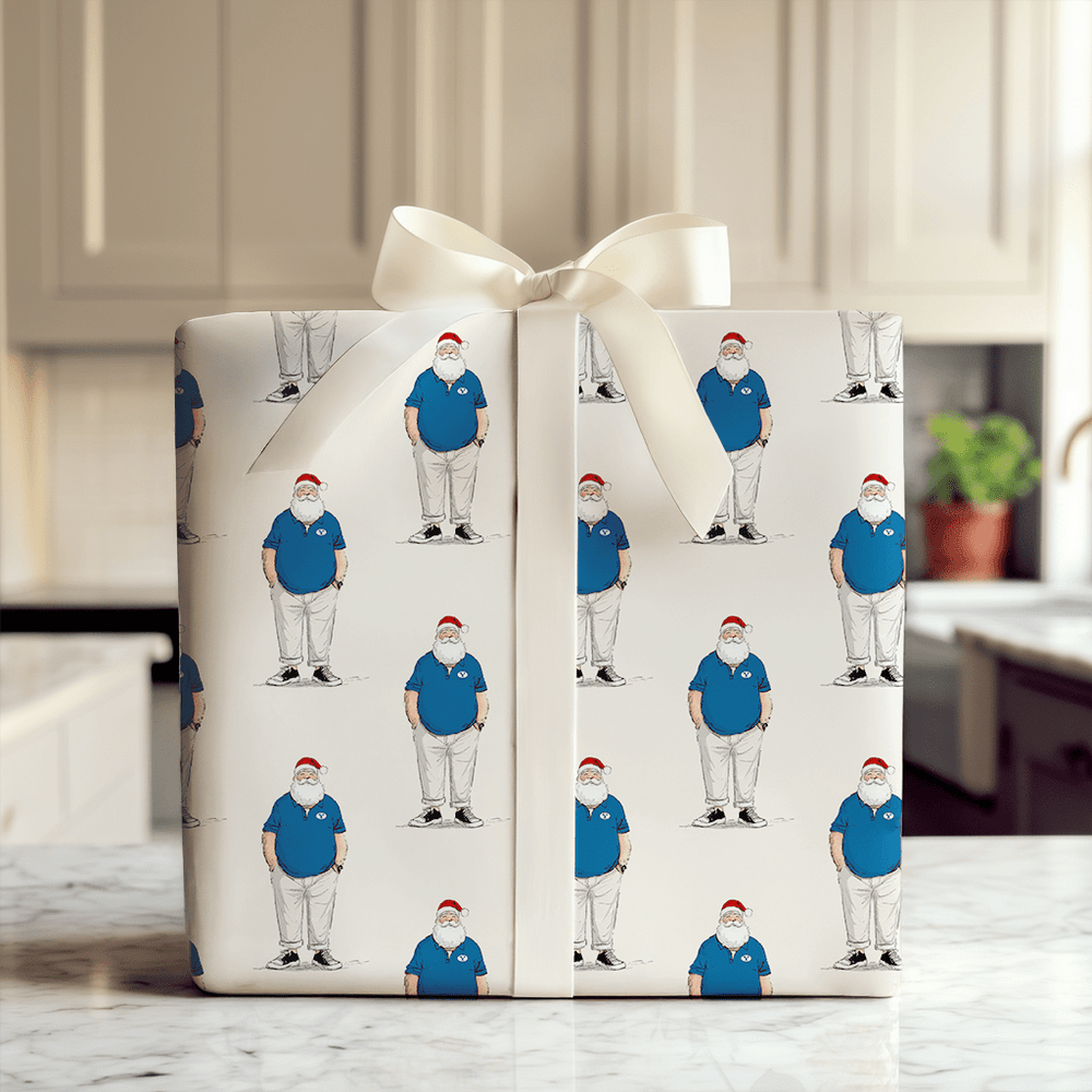 BYU Santa Polo - Wrapping Paper - Aspen & Arlo