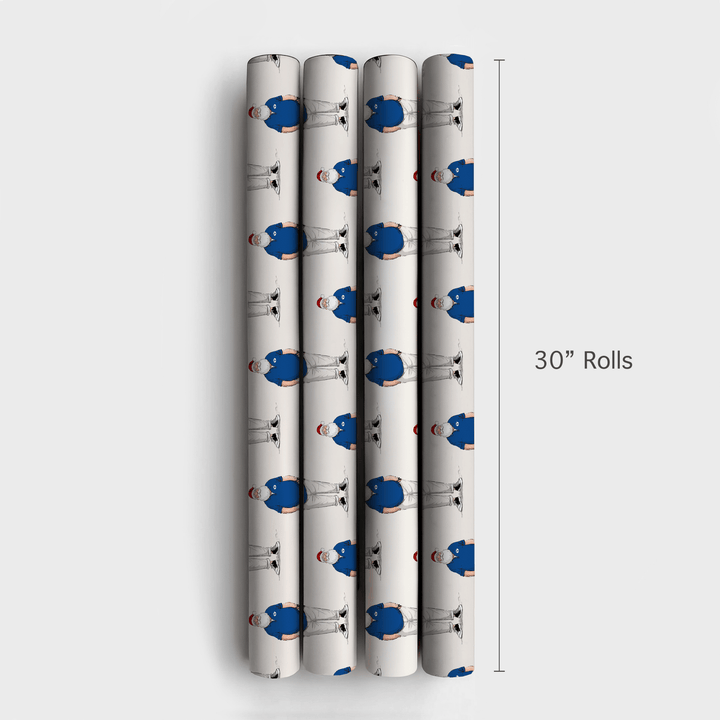 BYU Santa Polo - Wrapping Paper - Aspen & Arlo