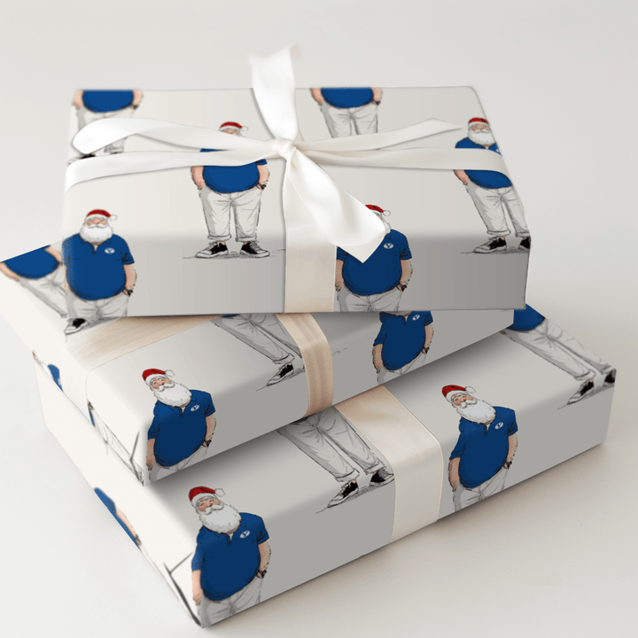 BYU Santa Polo - Wrapping Paper - Aspen & Arlo