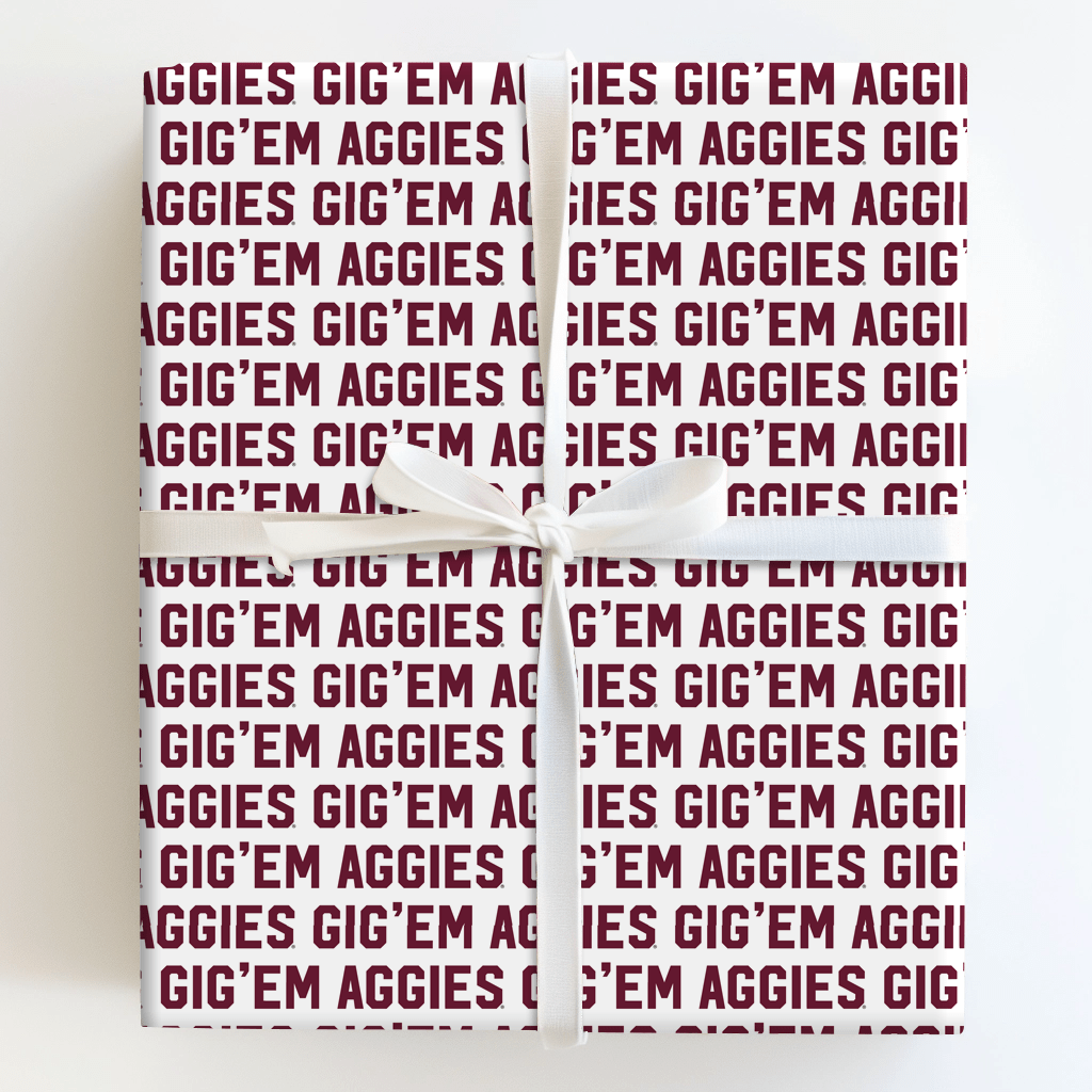 Gig Em - Wrapping Paper - Aspen & Arlo