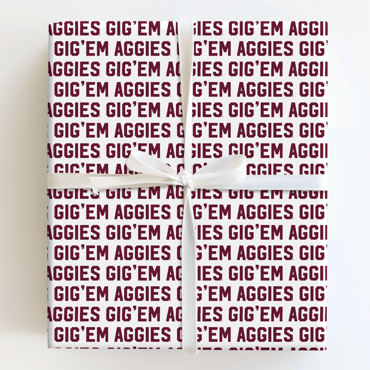 Gig Em - Wrapping Paper - Aspen & Arlo