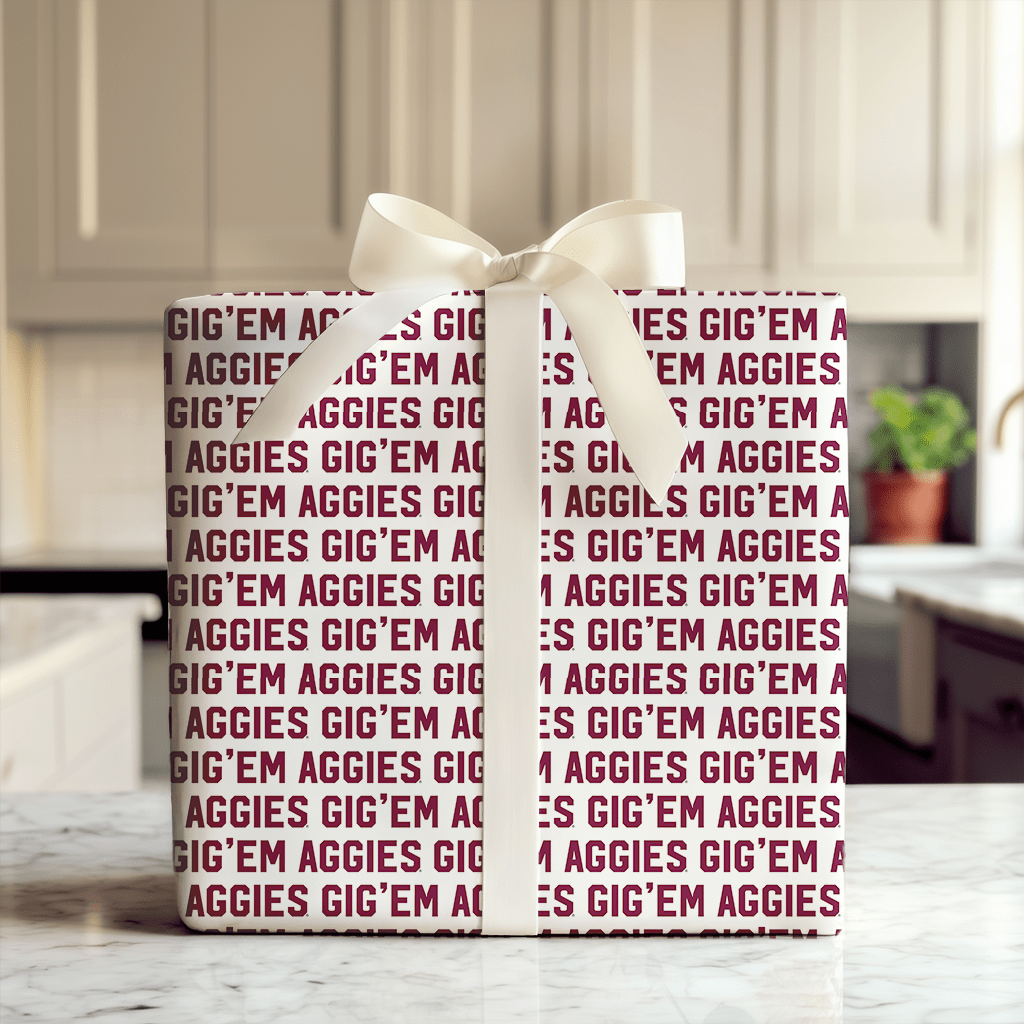 Gig Em - Wrapping Paper - Aspen & Arlo