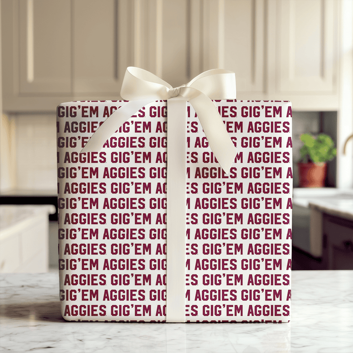 Gig Em - Wrapping Paper - Aspen & Arlo