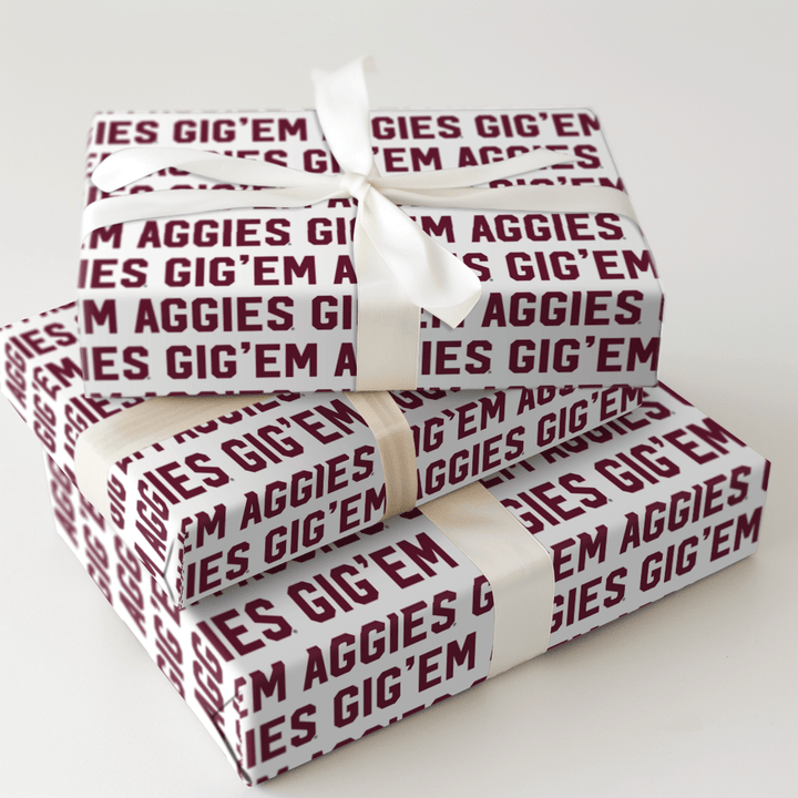 Gig Em - Wrapping Paper - Aspen & Arlo