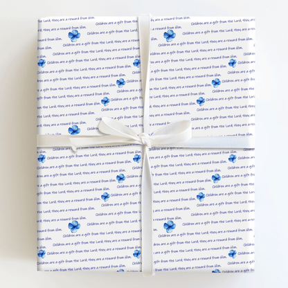A Gift in Blue - Wrapping Paper - Aspen & Arlo