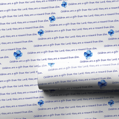 A Gift in Blue - Wrapping Paper - Aspen & Arlo