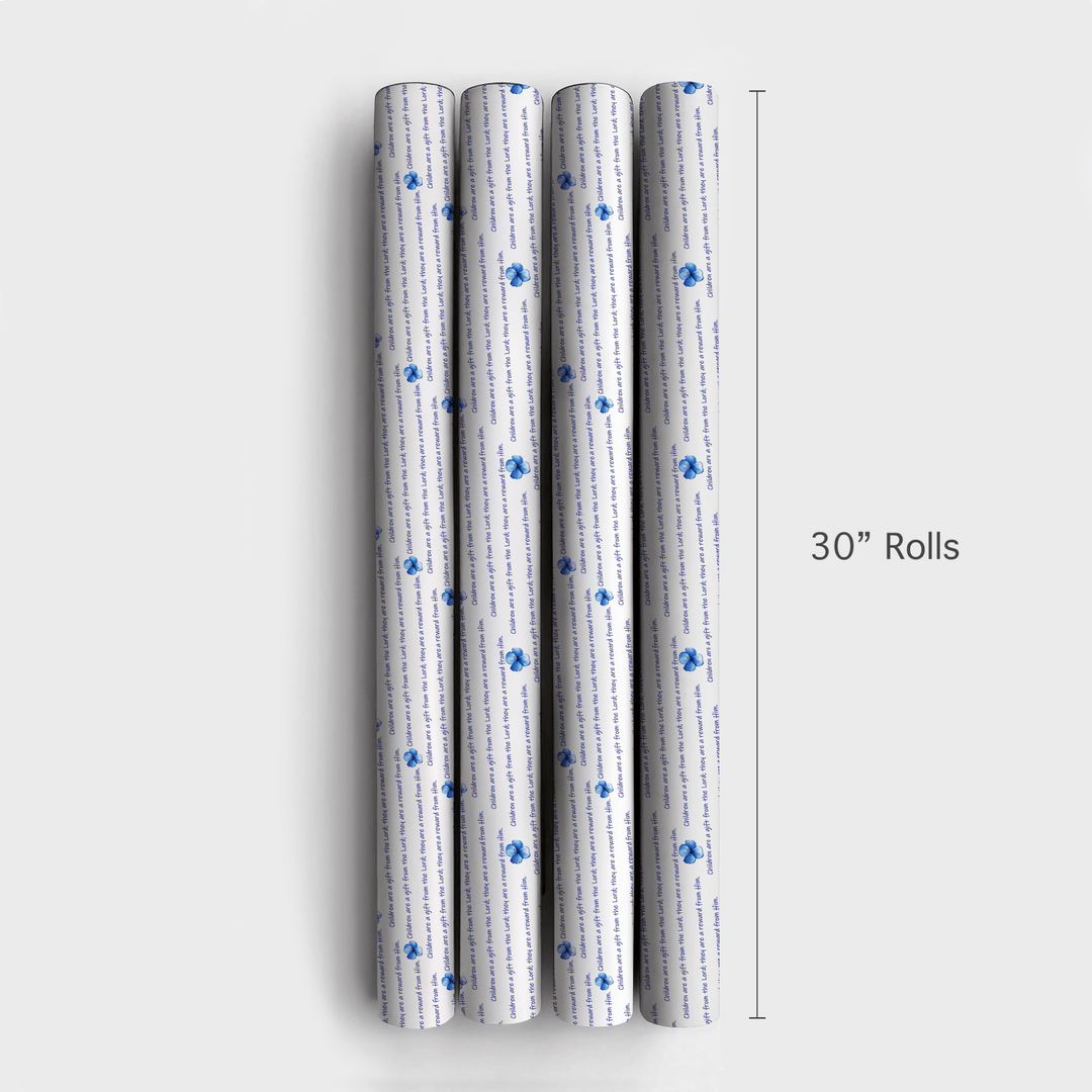 A Gift in Blue - Wrapping Paper - Aspen & Arlo